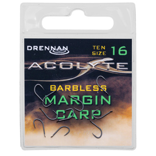 DRENNAN ACOLYTE Margin Carp Hooks - Barbless