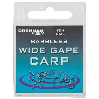 DRENNAN Barbless Wide Gape Carp 10  (B-1-60)